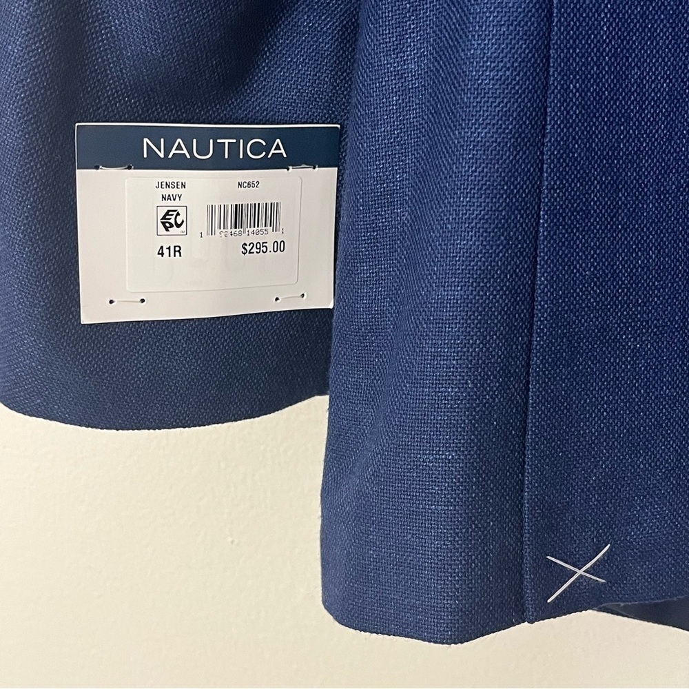 Nautica | New blazer/suit jacket Jensen double button/vent Mens size 41R stretch - Picture 5 of 11